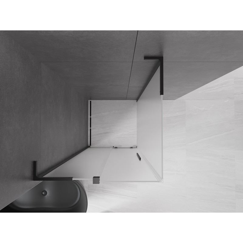 Mexen Velar L lükandusega dušinurk 90 x 90 cm, matt, must - 871-090-090-33-70
