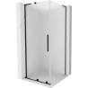 Mexen Velar L schuifdouchecabine 100 x 100 cm, matglas, zwart - 871-100-100-33-70