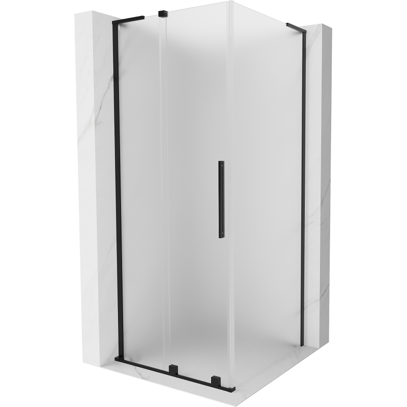 Mexen Velar L cabine de duche deslizante 120 x 120 cm, fosco, preto - 871-120-120-33-70