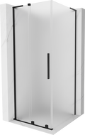 Mexen Velar L sliding shower cabin 120 x 120 cm, frost, black - 871-120-120-33-70