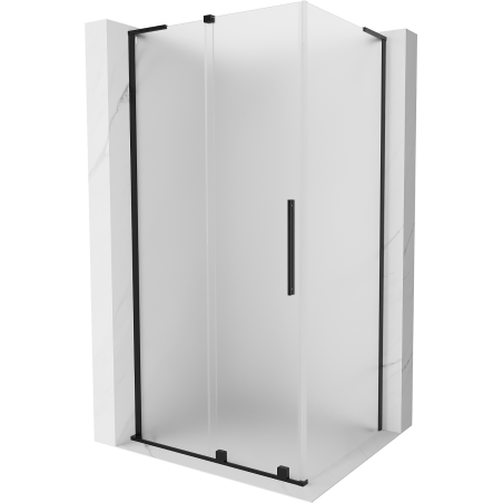 Mexen Velar L rutschen Duschkabinn 100 x 75 cm, bei, schwaarz - 871-100-075-33-70