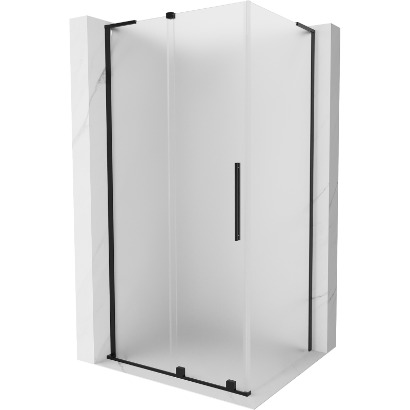 Mexen Velar L cabine de duche deslizante 100 x 70 cm, fosco, preto - 871-100-070-33-70