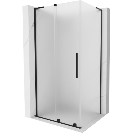 Mexen Velar L Schiebeduschkabine 100 x 70 cm, satiniert, schwarz - 871-100-070-33-70