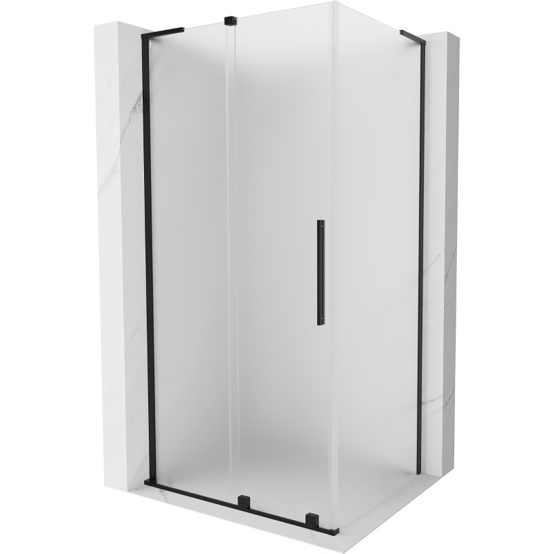 Mexen Velar L lükandustega dušinurk 120 x 70 cm, matt, must - 871-120-070-33-70