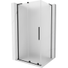 Mexen Velar L sliding shower cabin 120 x 100 cm, frost, black - 871-120-100-33-70