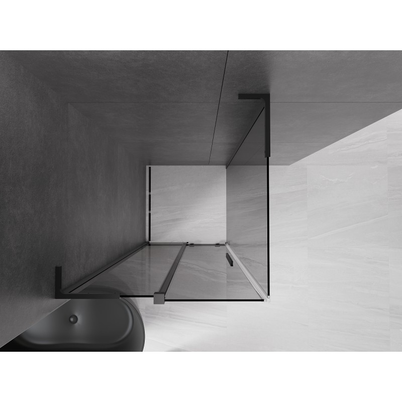 Mexen Velar L kabina prysznicowa rozsuwana 90 x 90 cm, grafit, czarna - 871-090-090-43-70