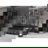 Mexen Velar L Duschkabine Schiebetür 100 x 100 cm, Graphit, Schwarz - 871-100-100-43-70