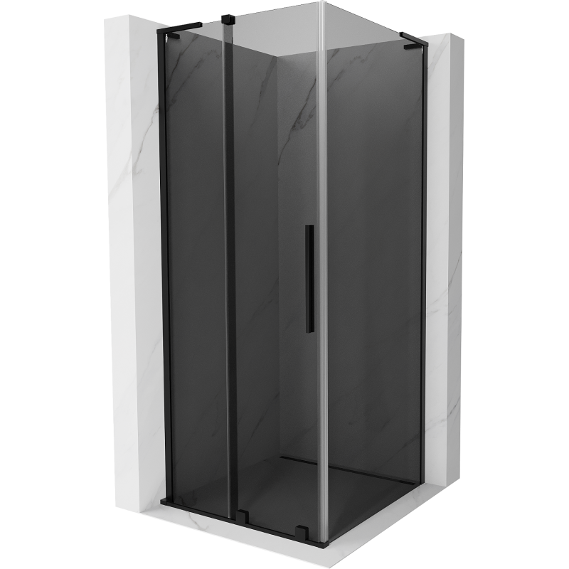 Mexen Velar L cabine de douche coulissante 120 x 120 cm, graphite, noir - 871-120-120-43-70