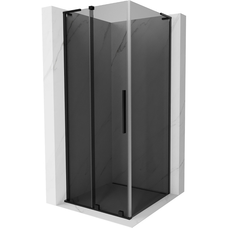 Mexen Velar L klizna tuš kabina klizna vrata 120 x 120 cm, grafit, crna - 871-120-120-43-70