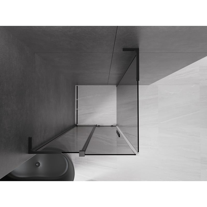 Mexen Velar L kabina prysznicowa rozsuwana 120 x 120 cm, grafit, czarna - 871-120-120-43-70