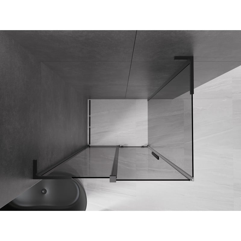 Mexen Velar L kabina prysznicowa rozsuwana 90 x 70 cm, grafit, czarna - 871-090-070-43-70