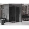 Cabine de douche coulissante Mexen Velar L 90 x 85 cm, graphite, noir - 871-090-085-43-70