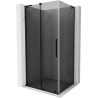 Mexen Velar L sliding shower cabin 90 x 100 cm, graphite, black - 871-090-100-43-70