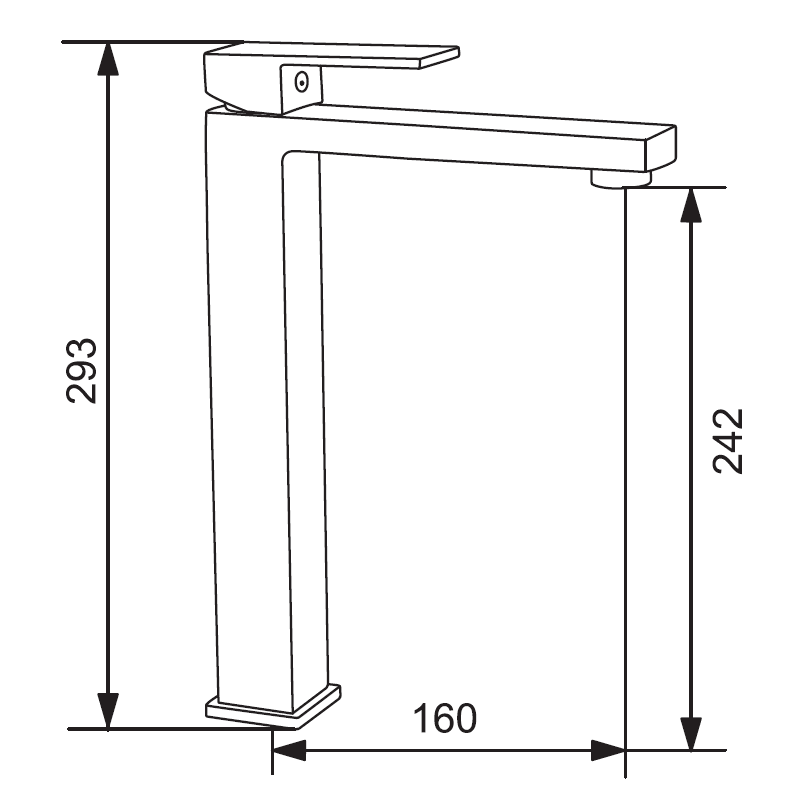 Mexen Uno korkea kultainen pesuallashana - 71410-50