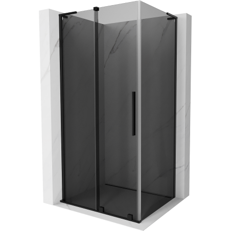 Cabine de douche coulissante Mexen Velar L 120 x 90 cm, graphite, noir - 871-120-090-43-70
