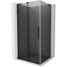 Mexen Velar L schuifdouchecabine 120 x 110 cm, grafiet, zwart - 871-120-110-43-70