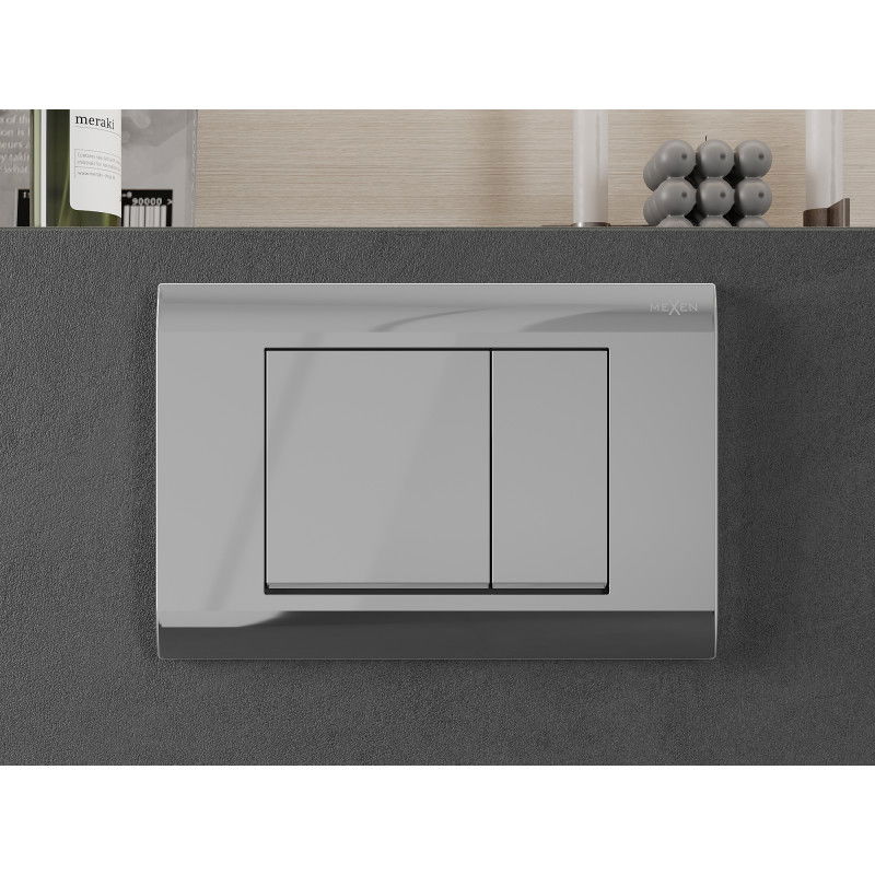 Mexen Fenix Air 01 bouton de chasse pneumatique, chrome brillant - 6A0101