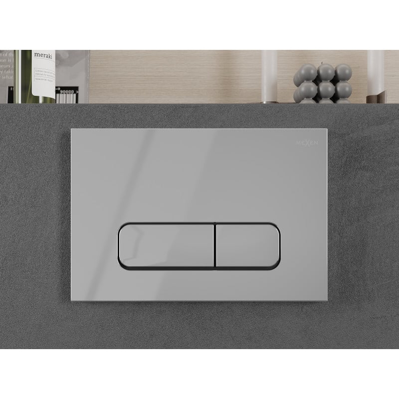 Mexen Fenix Air 02 bouton de chasse d'eau pneumatique, chrome brillant - 6A0201