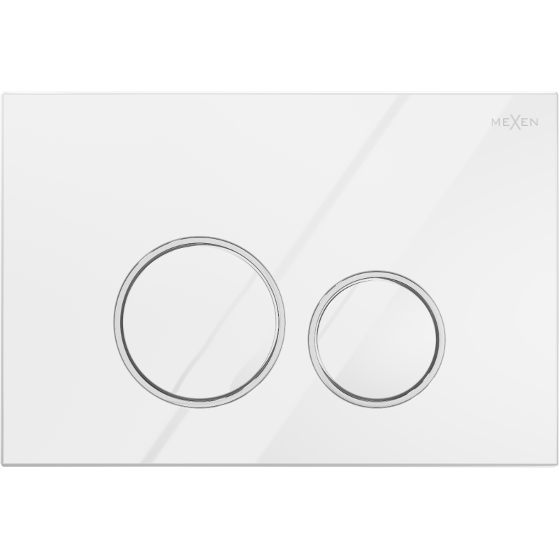 Bouton de chasse pneumatique Mexen Fenix Air 05, blanc brillant - 6A0500