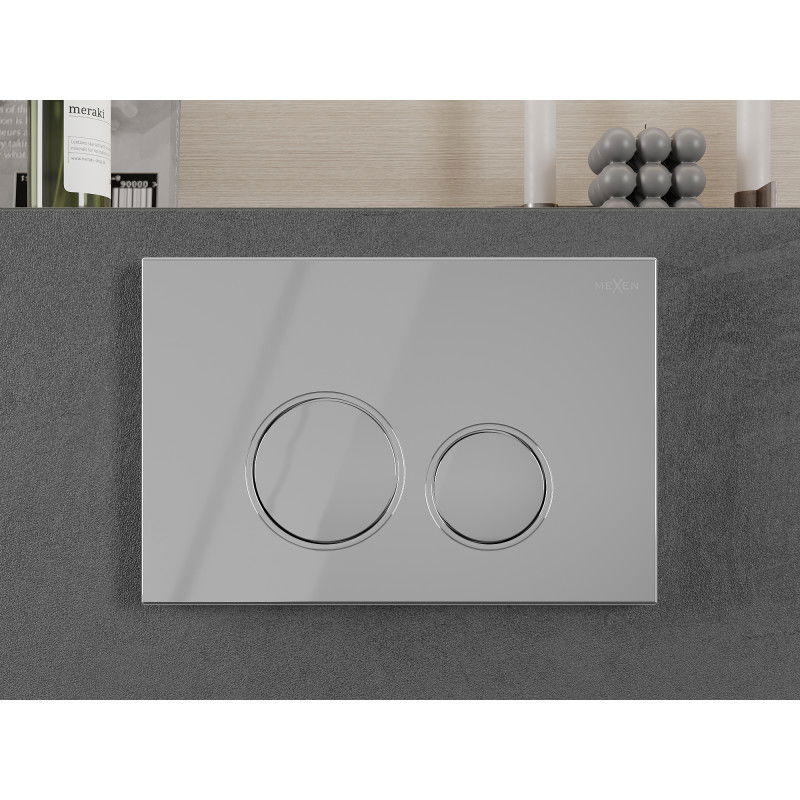 Mexen Fenix Air 05 bouton de chasse pneumatique, chrome brillant - 6A0501