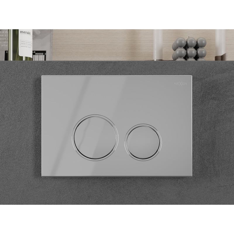 Mexen Fenix Air 05 pneumatische spoelknop, glanzend chroom - 6A0501