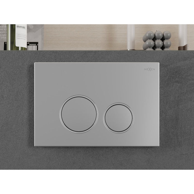 Mexen Fenix Air 05 bouton de chasse pneumatique, chrome mat - 6A0502