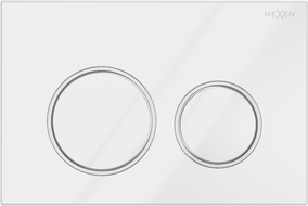 Mexen Fenix Air 07 XS pneumaattinen huuhtelupainike, kiiltävä valkoinen - 6A0700