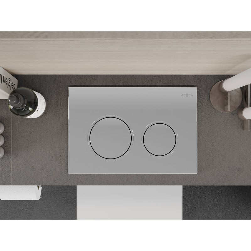 Mexen Fenix Air 07 XS bouton de chasse d'eau pneumatique, chrome brillant - 6A0701