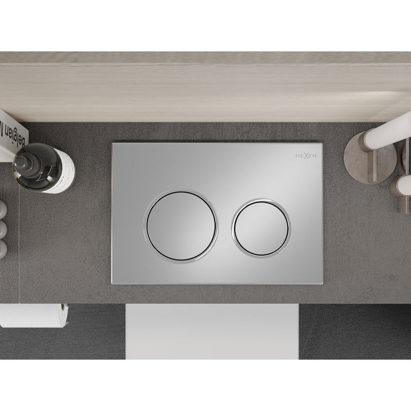 Mexen Fenix Air 07 XS pneumatesch Spülknäppchen, Chrom matt - 6A0702