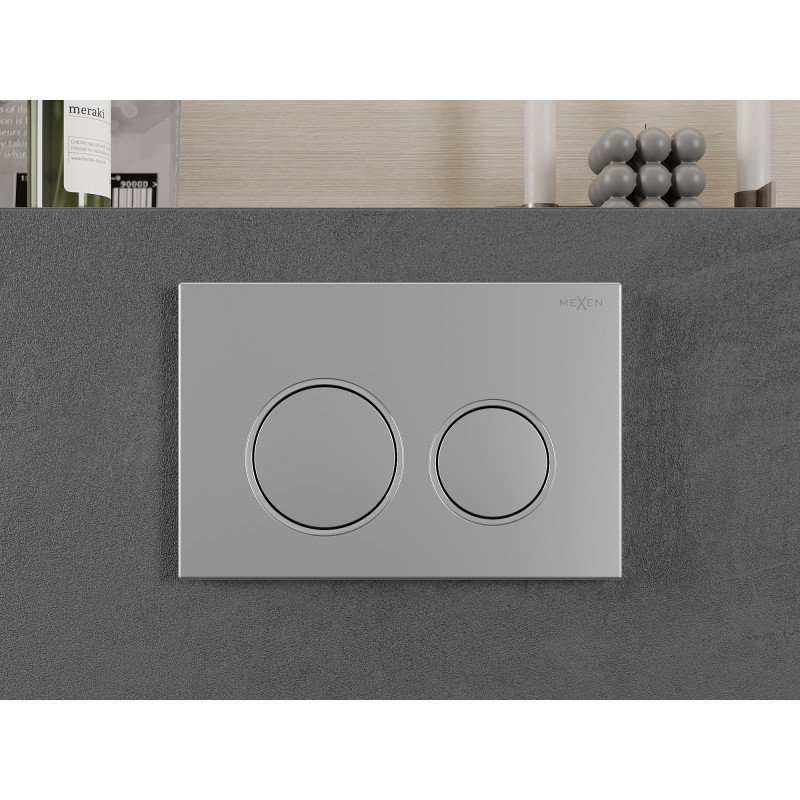 Mexen Fenix Air 07 XS pneumatic flush button, matte chrome - 6A0702
