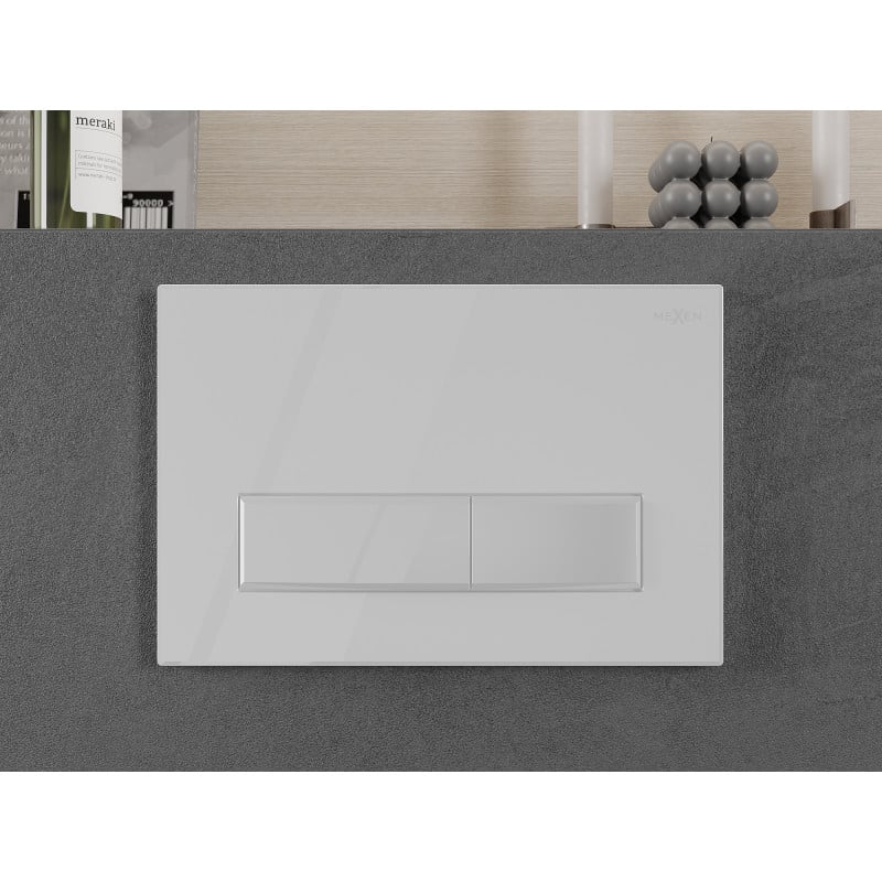 Mexen Fenix Air 09 Pneumatic Flush Button, Glossy White - 6A0900