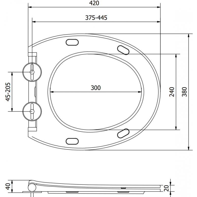 Mexen Egg deska wolnoopadająca slim, duroplast, czarna mat - 39243085