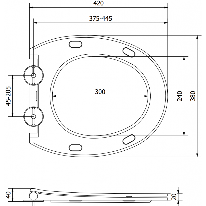 Mexen Egg soft-close slim toilet seat, duroplast, black matte - 39243085