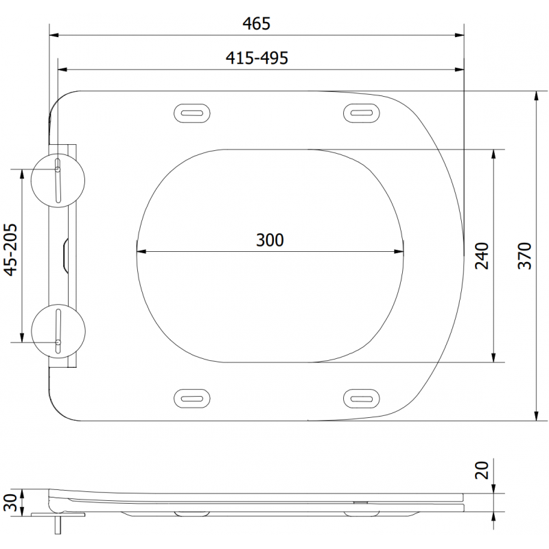 Mexen Vito počasno zapirajoč slim, duroplast, bel sijaj - 39174000