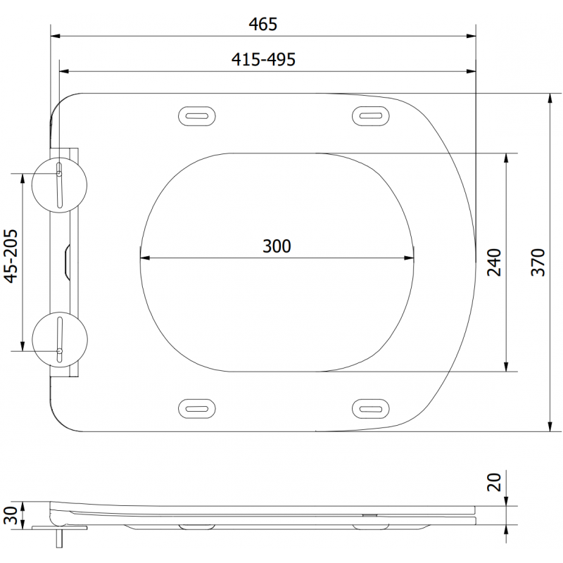 Mexen Vito soft-close slim-sits, duroplast, vit högglans - 39174000