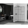 Mexen Kioto L Walk-in Shower Screen 70 x 200 cm, Black Pattern, Gun Metal - 800-070-103-95-78