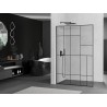 Mexen Kioto L dušisein Walk-in 100 x 200 cm, must muster, gun metal - 800-100-103-95-78