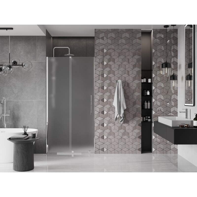 Mexen Velar drzwi prysznicowe rozsuwane 100 cm, szron, chrom - 871-100-000-31-01