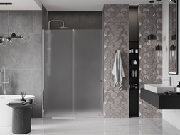 Mexen Velar drzwi prysznicowe rozsuwane 160 cm, szron, chrom - 871-160-000-31-01