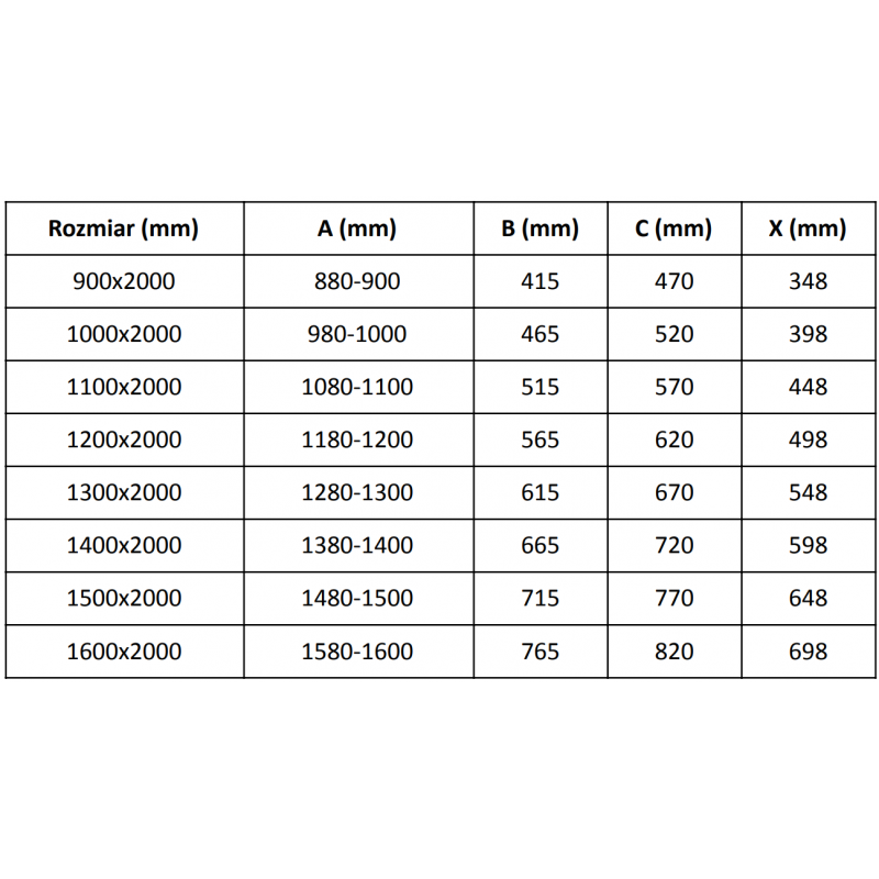 Mexen Velar portas de duche deslizantes 160 cm, fosco, cromado - 871-160-000-31-01