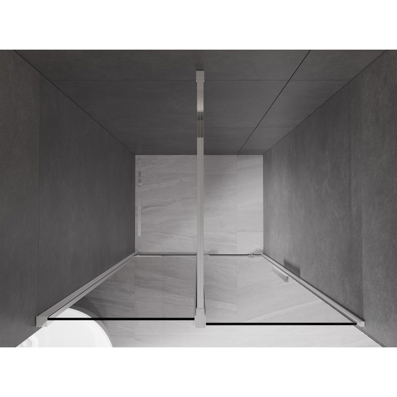 Mexen Velar dušiseina lükanduks 90 cm, grafiit, kroom - 871-090-000-41-01