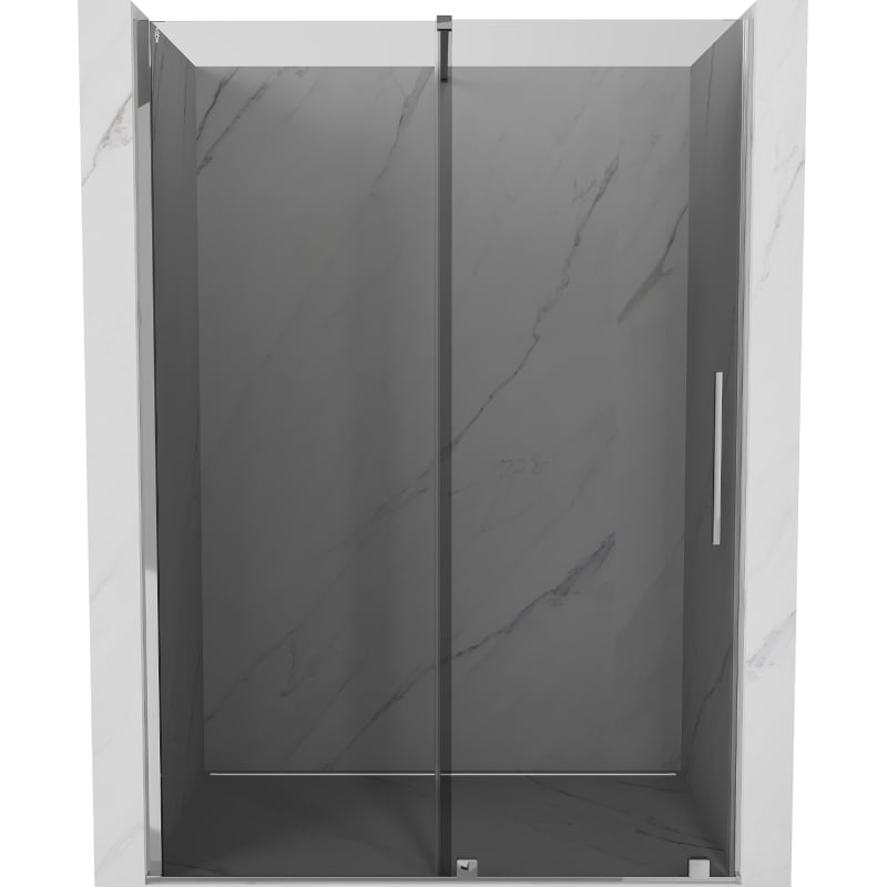 Mexen Velar lükandduššiuksed 130 cm, grafiit, kroom - 871-130-000-41-01