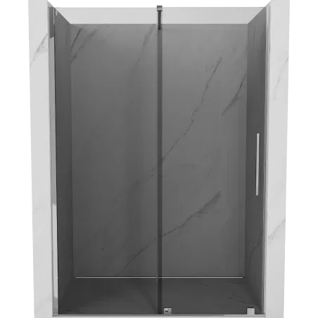 Mexen Velar sliding shower door 130 cm, graphite, chrome - 871-130-000-41-01
