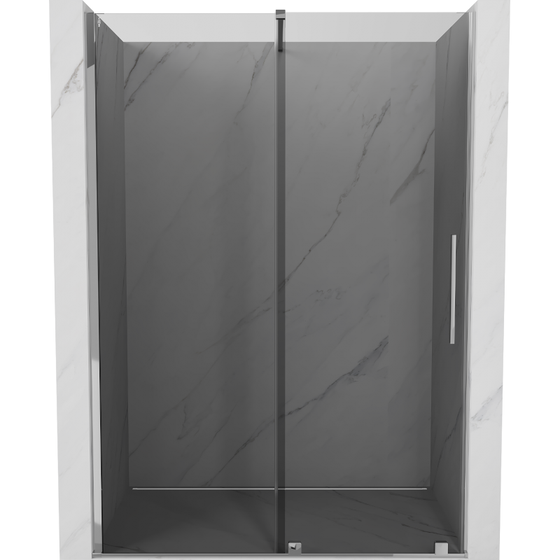Mexen Velar drzwi prysznicowe rozsuwane 140 cm, grafit, chrom - 871-140-000-41-01
