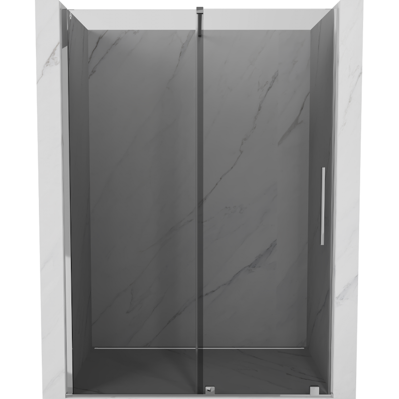 Mexen Velar Duschschiebetür 140 cm, Grafit, Chrom - 871-140-000-41-01