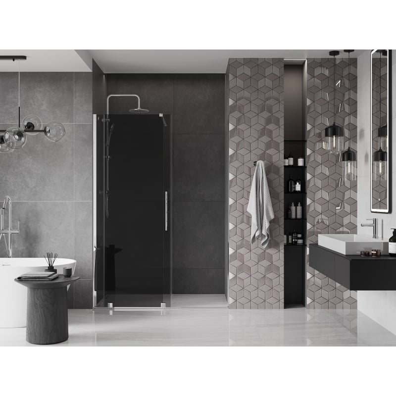 Mexen Velar klizna vrata 130 cm, grafit, krom - 871-130-000-41-01