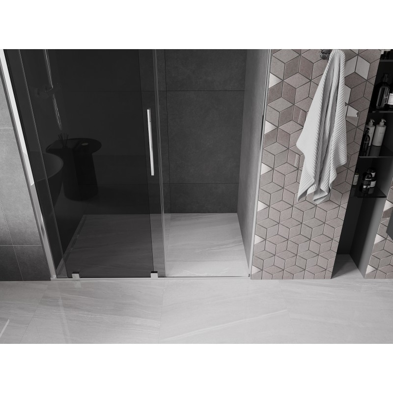 Mexen Velar drzwi prysznicowe rozsuwane 160 cm, grafit, chrom - 871-160-000-41-01