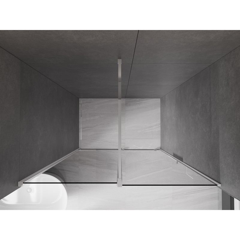 Mexen Velar drzwi prysznicowe rozsuwane 160 cm, grafit, chrom - 871-160-000-41-01