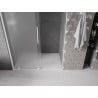 Mexen Velar drzwi prysznicowe rozsuwane 150 cm, szron, białe - 871-150-000-31-20