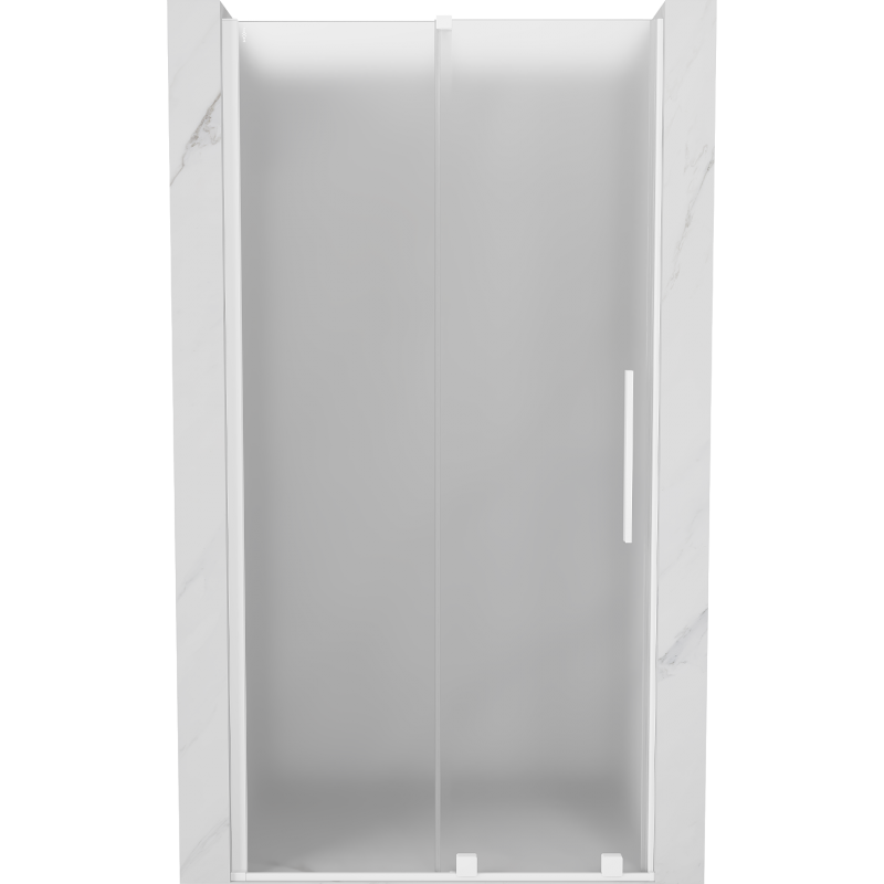 Mexen Velar porte de douche coulissante 120 cm, givrée, blanche - 871-120-000-31-20